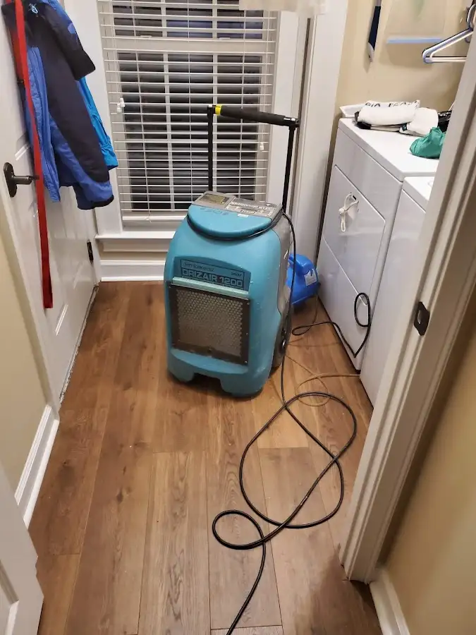 Commercial dehumidifier deployed for Flood Damage Cleanup in Quakertown