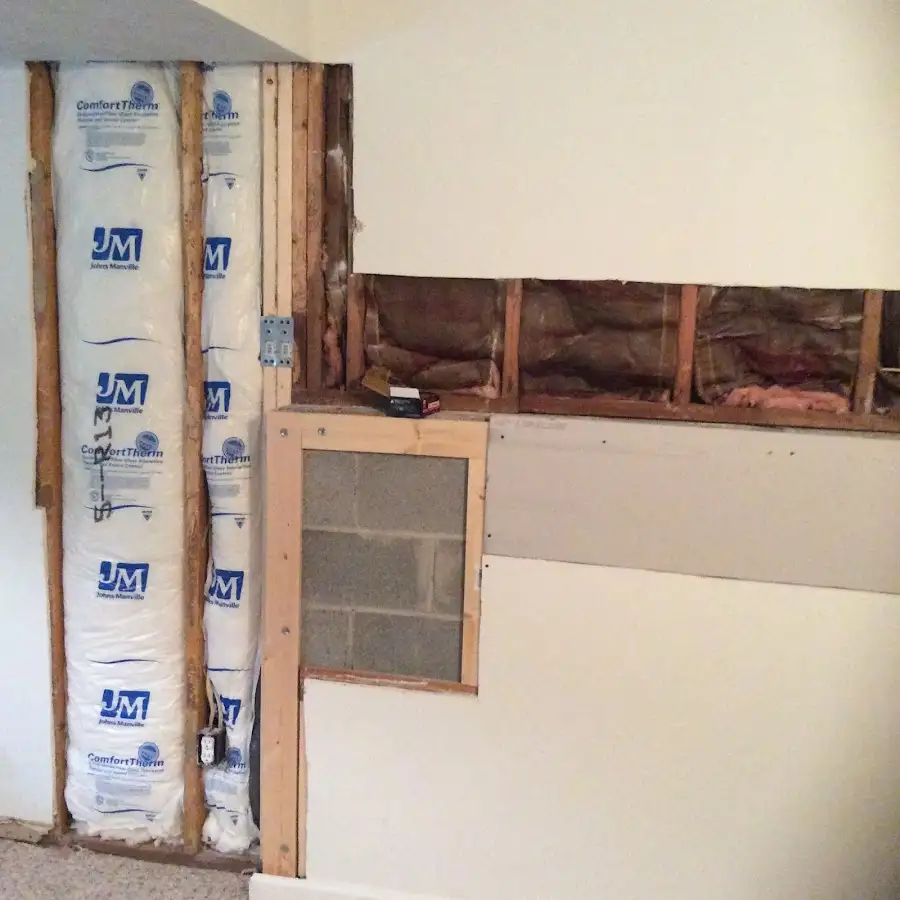 Wall insulation replacement during Contents Cleaning & Restoration in Quakertown